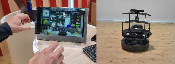 보다폰 전시장의 5G SA 기반 원격제어 서비스 [사진=정구민]