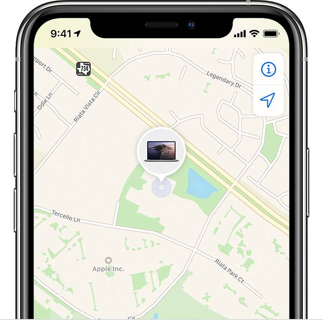해외 소비자는 ‘나의 찾기’ 서비스를 이용해 본인의 아이폰·맥북 등 애플 기기의 위치를 열람할 수 있다.