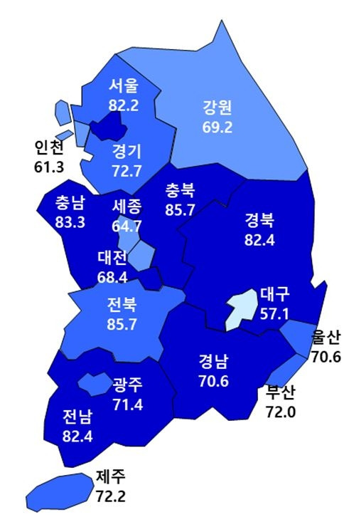 2023년 3월 아파트분양전망지수(전국 73.6). 주택산업연구원