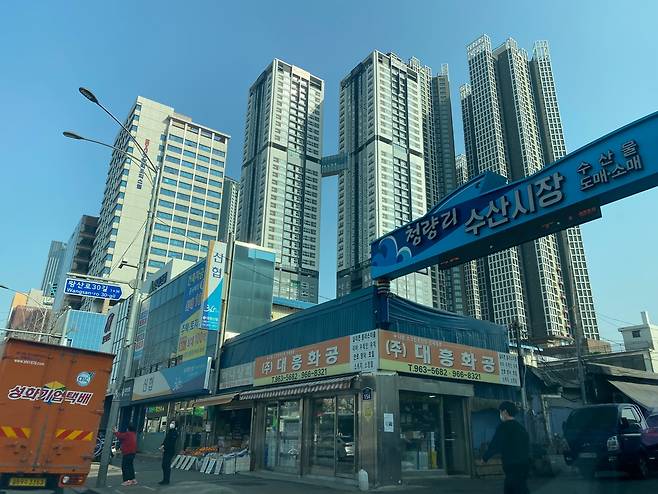 청량리 한양수자인 그라시엘 전경./사진= 송재민 기자 makmin@