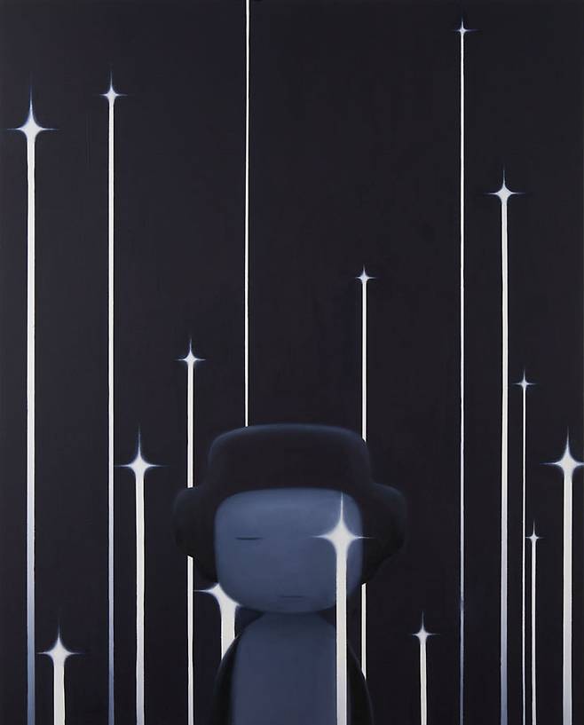 박상혁 <Night> 2023, Oil on canvas, 100×80.3cm (이미지 제공 : 갤러리마리)