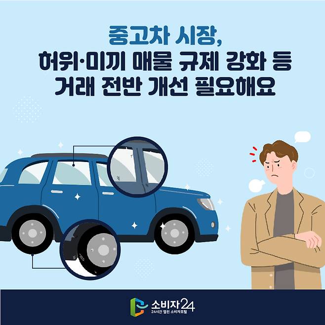 허위매물 규제 강화 등 중고차 거래 개선이 필요하다.  [사진출처=소비자원]