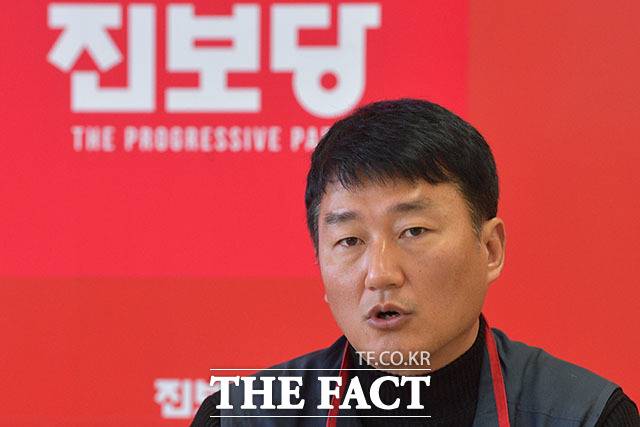 모두발언 하는 양경수 민주노총 위원장.