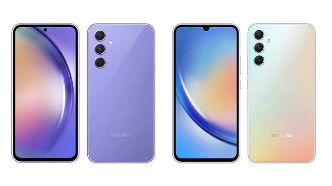 갤럭시A54(왼쪽), 갤럭시A34 랜더링 이미지 /사진=GSM아레나