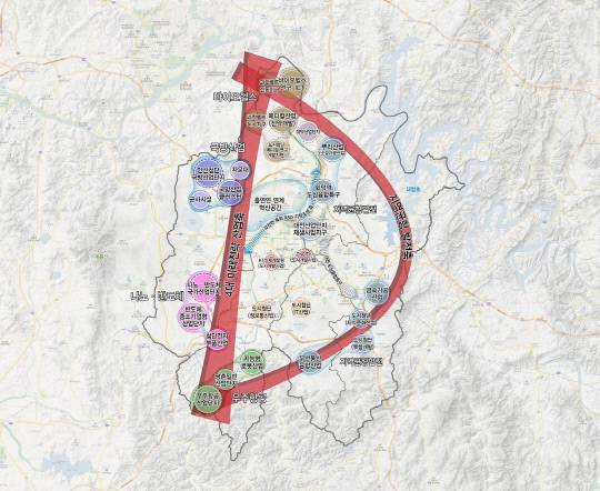 대전형 산업클러스터 D-valley 구상도. 사진=대전시 제공