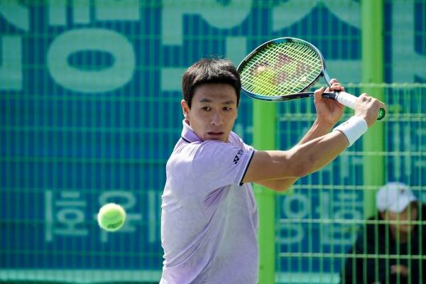 오랜만에 국내무대에 출전하여 팀을 4강으로 이끈 홍성찬(사진/김도원 기자)