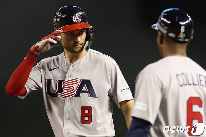 만루포를 터트린 트레이 터너.ⓒ AFP=뉴스1