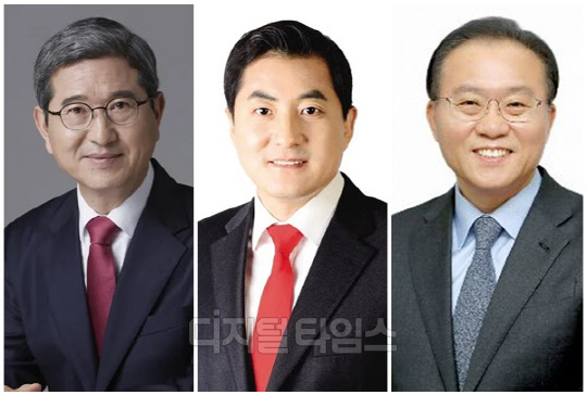 (왼쪽부터) 김학용, 박대출, 윤재옥 국민의힘 의원. <디지털타임스 DB>