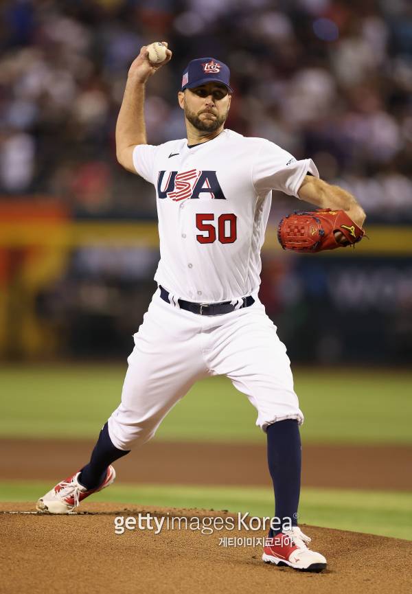 20일(한국시간) 열리는 WBC 4강 쿠바전 선발 등판이 예상되는 아담 웨인라이트. 게티이미지