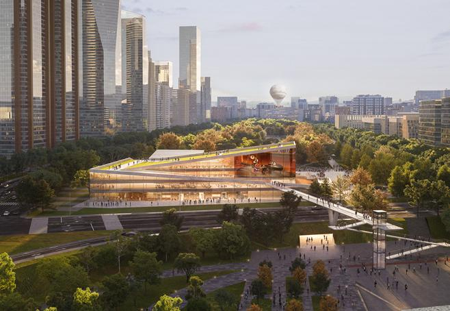 A bird's eye view of the second Sejong Center for the Performing Arts in Yeouido, Seoul. (Seoul Metropolitan Government)