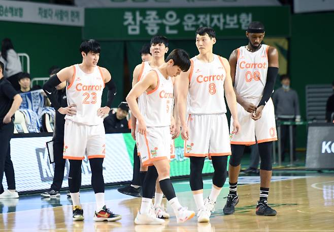 캐롯 선수단. KBL 제공