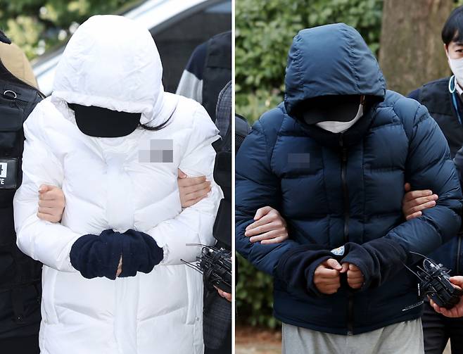 12살 초등학생 아들을 학대해 숨지게 한 혐의를 받는 계모와 친부가 2월10일 구속 전 피의자 심문(영장실질심사)을 받기 위해 인천지방법원에 들어서고 있다. ⓒ 연합뉴스