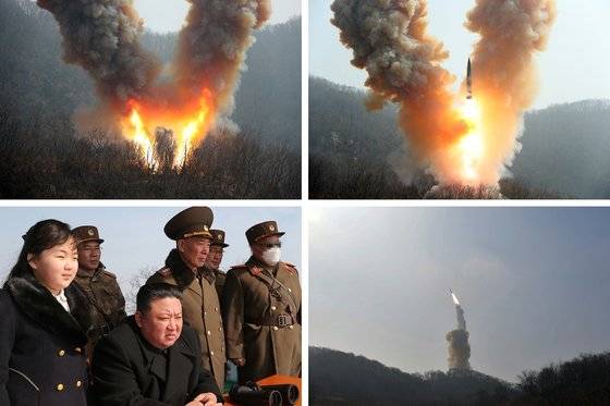 북한은 지난 18~19일 이틀간 '핵반격 가상 종합전술훈련'을 실시했다고 20일 밝혔다. 사진에 등장하는 단거리탄도미사일은 KN-23 계열로 사일로에서 발사된 것으로 추정됐다. 뉴스1