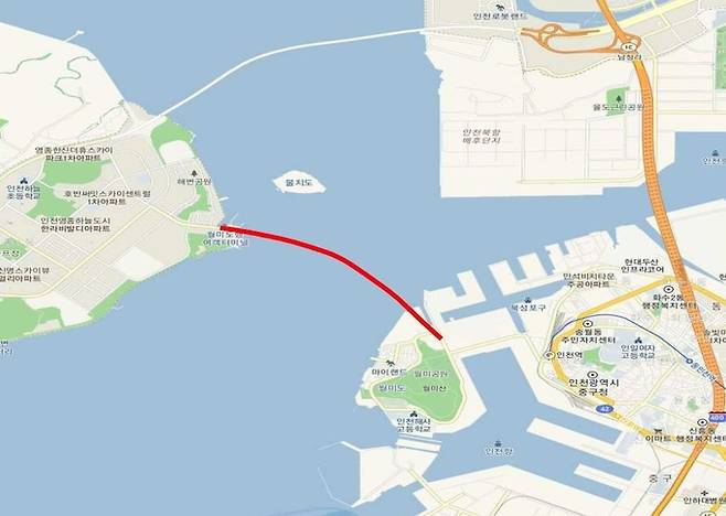 제4연륙교 예상 위치도 [인천시 제공]