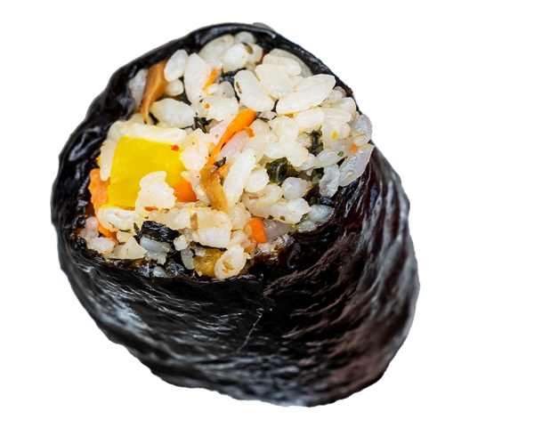 3 둘둘이 단면. 밥알이 고슬고슬하다.