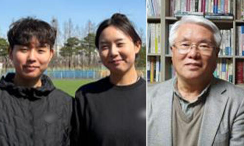 2023년 자신의 꿈을 찾아 전문대에 입학한 이색 신입생들. 오지현(왼쪽)·지은 자매, 김성우씨. 전문대교협 제공