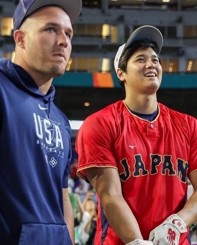 ▲ 마이크 트라웃(왼쪽)과 오타니 쇼헤이 ⓒ MLB 인스타그램