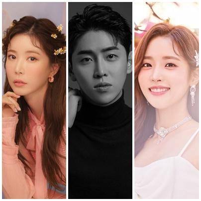 K팝 아이돌그룹으로 활동하다 트로트 시장의 문을 두드린 장혜리(왼쪽), 박현호(가운데), 화연. 빅대디, 에스팀, 포고엔터테인먼트 제공