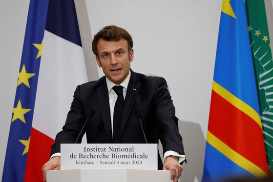 에마뉘엘 마크롱 프랑스 대통령. AFP