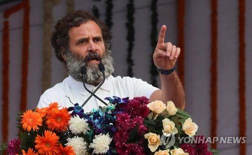 인도 야권 지도자 라훌 간디. [로이터 연합뉴스 자료사진. 재판매 및 DB 금지]