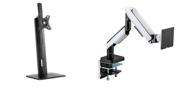 시중에 판매되는 모니터 스탠드 및 모니터 암의 사례 (출처=카멜)