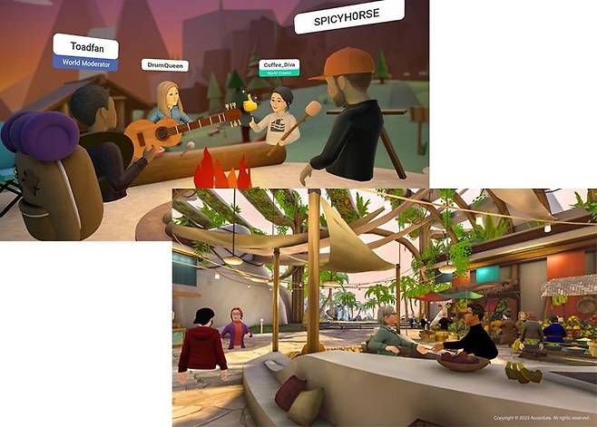 출처=메타 호라이즌 월드, 마이크로소프트 메쉬