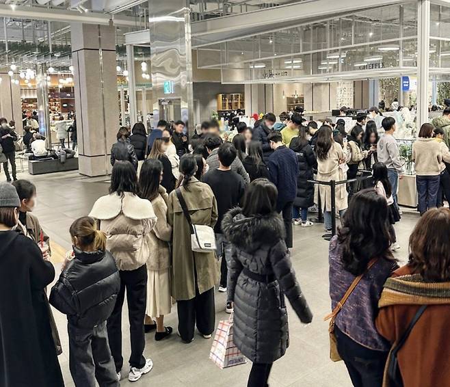 3월 서울 영등포구 여의도동 더현대 서울에 문을 연 치즈 케이크 브랜드 치플레 팝업스토어 [독자 제공]