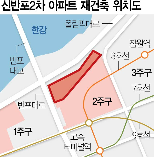 2915A21 신반포2차 아파트 재건축 위치도