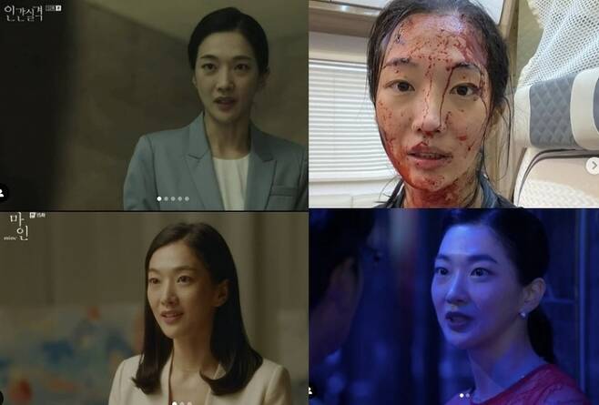 ‘인간실격’ ‘마인’ ‘종이의 집’ ‘카지노’에 출연한 정윤하. 사진ㅣJTBC, tvN, 넷플릭스, 디즈니+