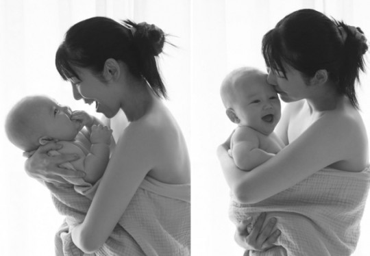 지난 2020년 기증받은 정자로 단독 출산을 한 방송인 사유리씨. 경향신문 자료사진