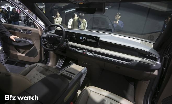 EV9 실내 1열 모습./사진=이명근 기자 qwe123@