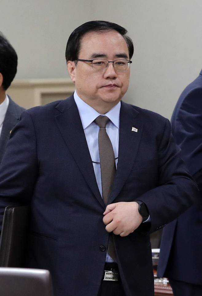 김성한 국가안보실장이 지난 28일 서울 용산 대통령실 청사에서 열린 국무회의에 참석하고 있다. /사진=뉴시스
