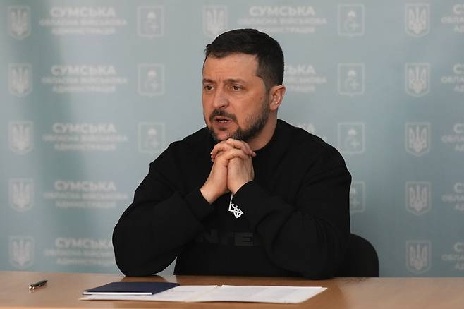 볼로디미르 젤렌스키 우크라이나 대통령.  AP연합뉴스