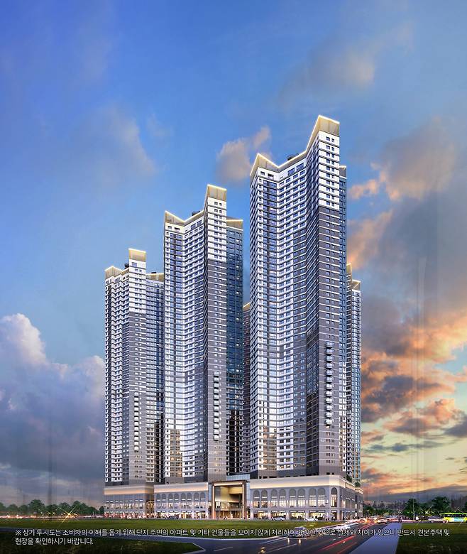 Rendering of the Hillstate Sunhwa the Wise apartment complex (Hyundai E&C)