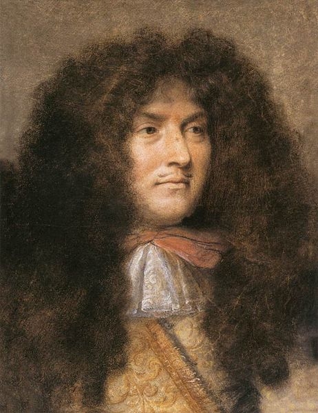 16~17세기 근대 인물들의 초상화를 보면 대부분 곱슬곱슬하고 긴 가발을 쓰고 있는 모습이다. 가발은 머릿니를 없애려고 머리를 밀어 대머리로 만든 뒤 허전한 머리를 장식하기 위해 등장한 소품이다. 그림은 17세기 프랑스 미술을 주도한 화가 샤를 르브룅이 그린 프랑스 왕 루이 14세 초상화. 현대지성 출판사 제공