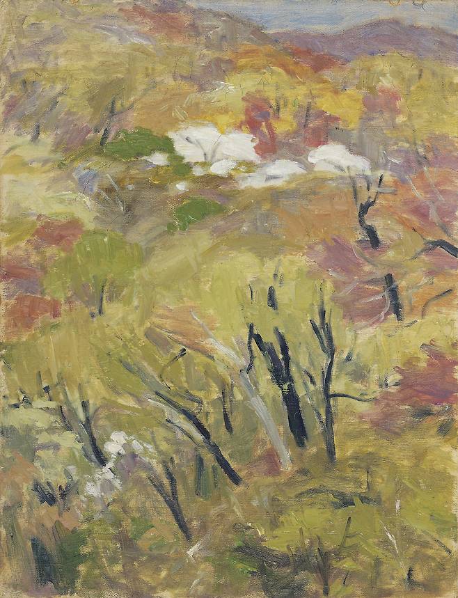 오지호, ‘봄 풍경’, 1960, 국립현대미술관 소장