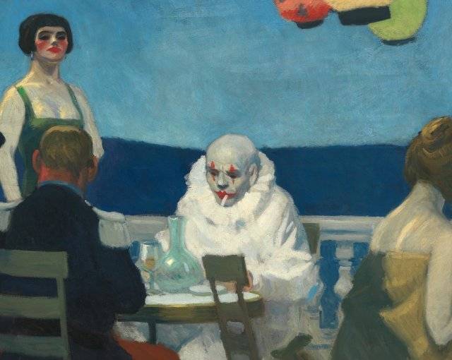 에드워드 호퍼의 ‘푸른 저녁’ 중 일부. 사진: 서울시립미술관 제공