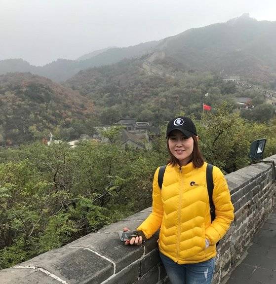 장원(蔣雯) 이사는 팬데믹 이전에 다녀온 중국 베이징 만리장성을 다시 한번 방문하고 싶다고 밝혔다. [사진 본인제공]