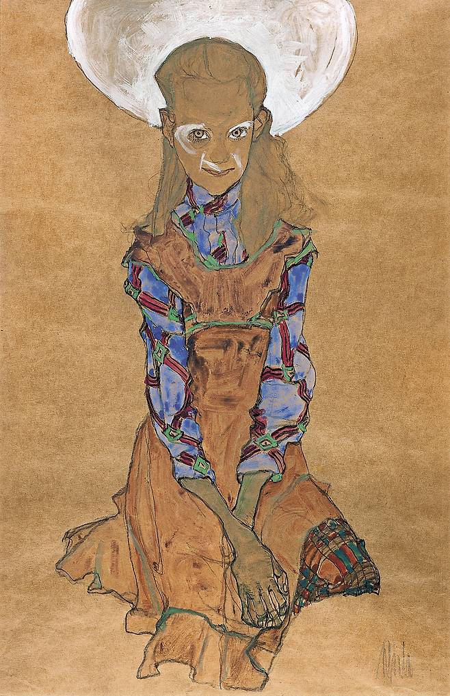 에곤 실레, Sitzendes Mädchen(앉아있는 소녀)