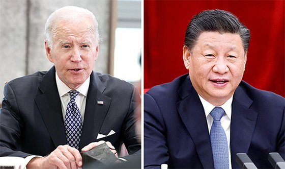바이든(左) 미국 대통령, 시진핑(右) 중국 국가주석. AP=연합