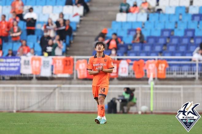 ▲ 동점골을 터트린 김진호. ⓒ한국프로축구연맹