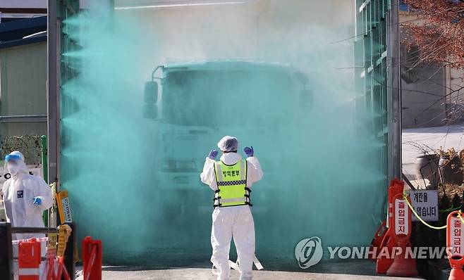 조류인플루엔자 확산을 막아라 [연합뉴스 자료 사진]