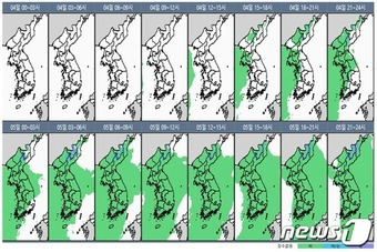 4~6일 전국 강수 전망(기상청 제공) ⓒ 뉴스1