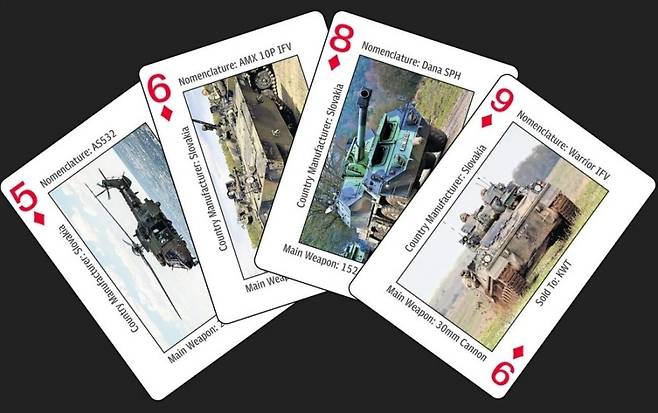 미군이 북대서양조약기구(NATO·나토) 무기체계를 그린 트럼프 카드를 제작해 배포한다.