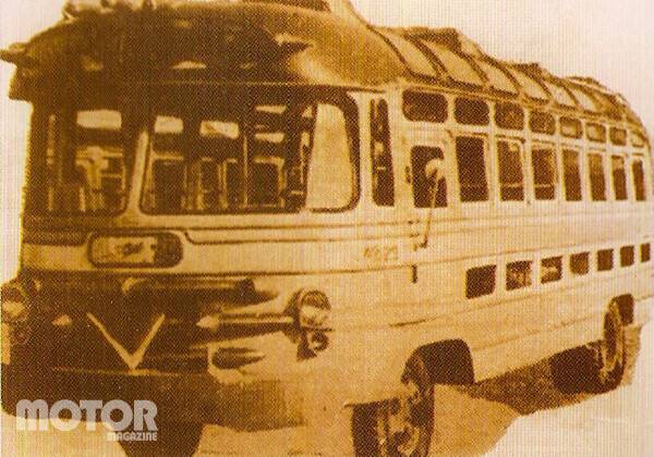 하동환 자동차 제작소에서 제작된 대형버스&nbsp; 사진 KG모빌리티