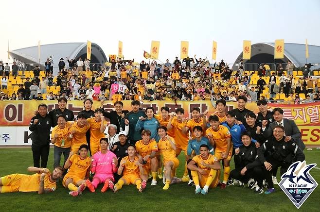 [서울=뉴시스]프로축구 광주FC. 2023.04.03. (사진=한국프로축구연맹 제공)  *재판매 및 DB 금지