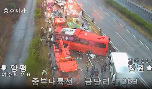 사고 현장[한국도로공사 CCTV 갈무리]