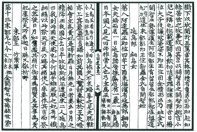 삼국유사 제1권 기이편에 수록된 연오랑 세오녀 설화