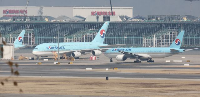 지난 2월 인천국제공항 제2여객터미널에 대한항공 여객기가 세워져 있다. 연합뉴스