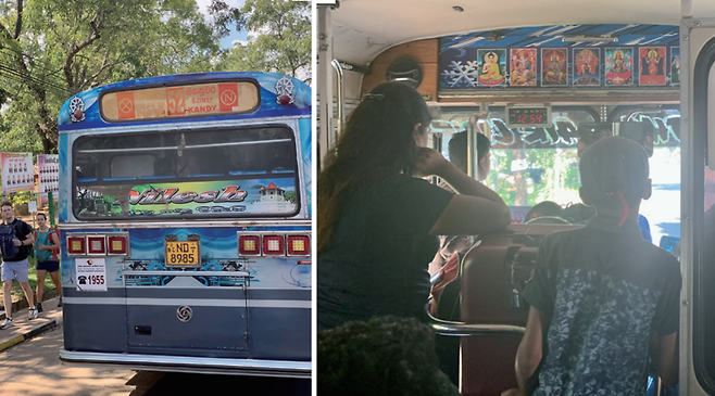 스리랑카의 주요 교통수단인 로컬 버스